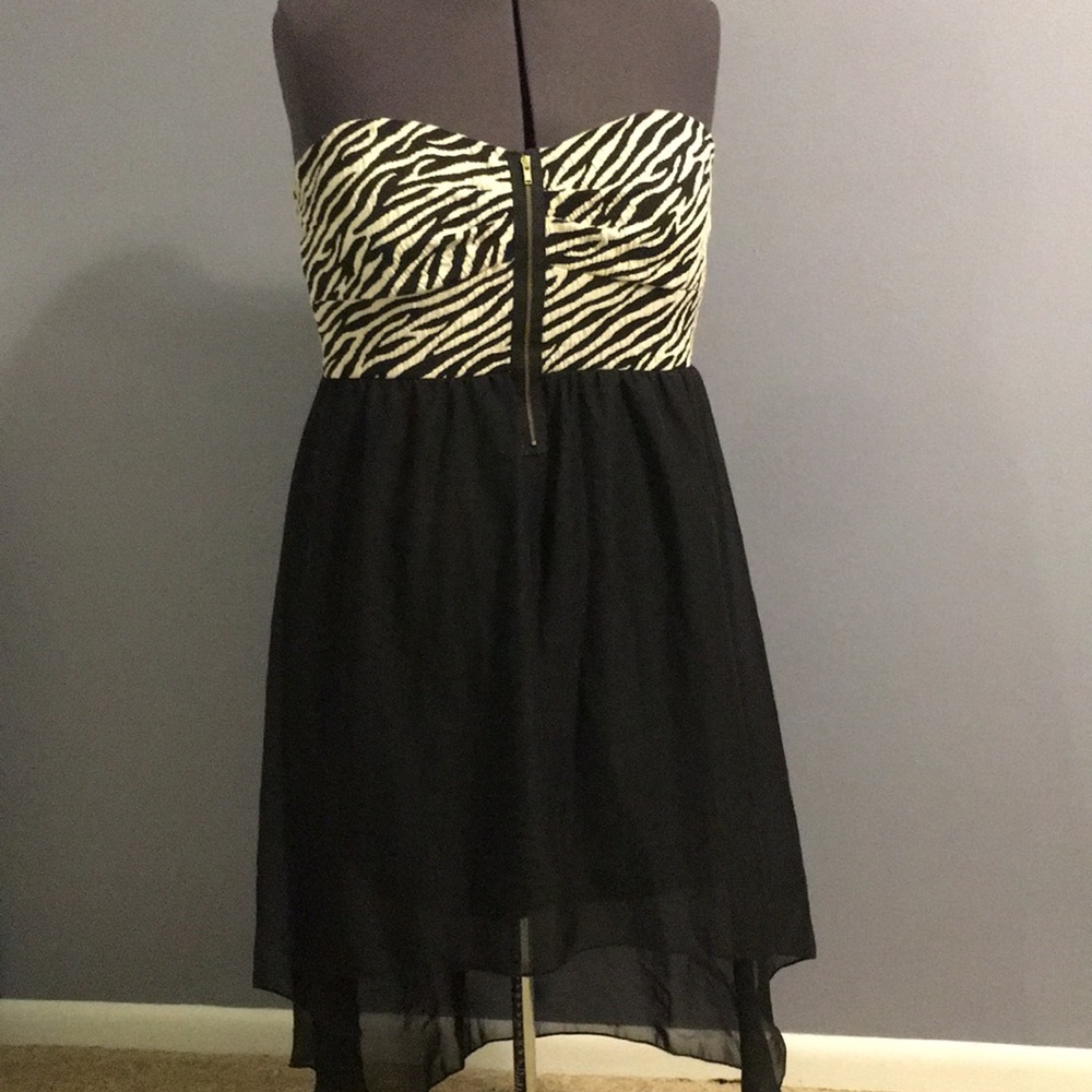 Zebra High Low Dress